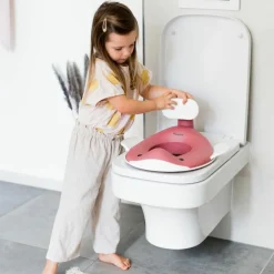 Réducteur de toilette Baleine Rose foncé