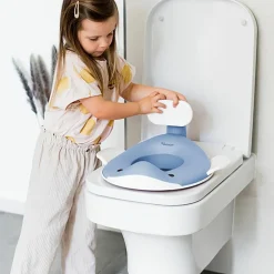 Réducteur de toilette Baleine Bleu pigeon