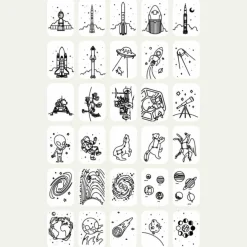 Recharge KIDYDRAW-MINI Thème : Galaxy et Dinosaures