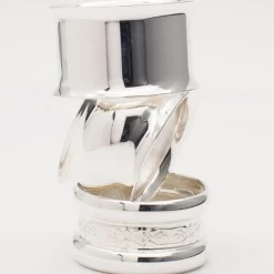 Rond de serviette Contemporaine personnalisable (métal argenté)