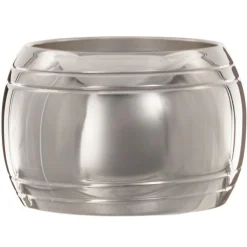 Rond de serviette Tonneau Filet personnalisable (métal argenté) dans son coffret