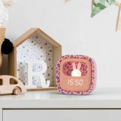 Réveil 2 en 1 Billy Clock Léopard Rose