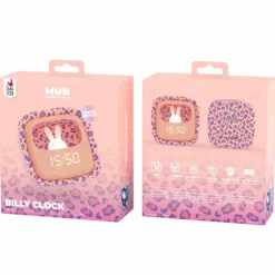 Réveil 2 en 1 Billy Clock Léopard Rose
