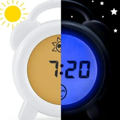 Réveil éducatif et veilleuse sleeptrainer blanc
