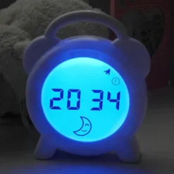 Réveil éducatif et veilleuse sleeptrainer blanc