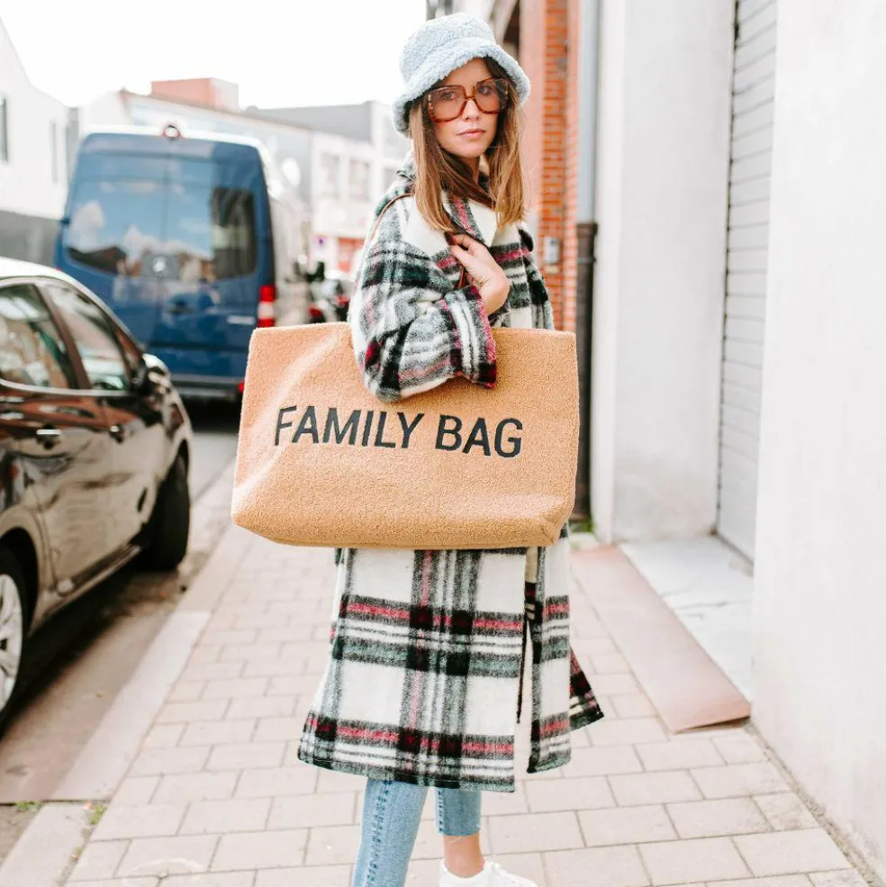 Sac à anses Family bag Teddy beige