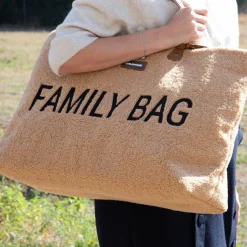 Sac à anses Family bag Teddy beige