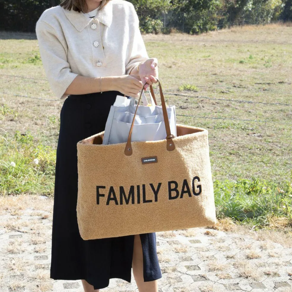 Sac à anses Family bag Teddy beige