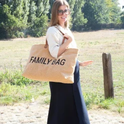 Sac à anses Family bag Teddy beige
