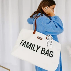 Sac à anses Family bag Teddy écru