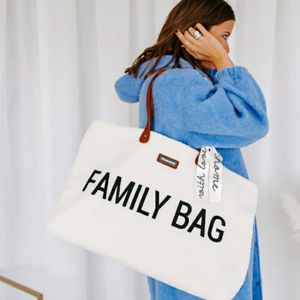 Sac à anses Family bag Teddy écru