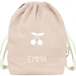 Sac à dos à ficelles Beige rosé (personnalisable)