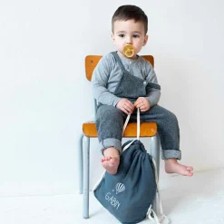 Sac à dos à ficelles bleu pétrole (personnalisable)