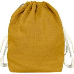 Sac à dos à ficelles jaune moutarde (personnalisable)
