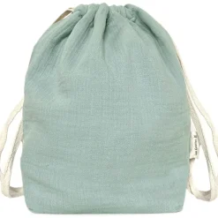 Sac à dos à ficelles vert amande (personnalisable)
