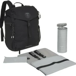 Sac à dos à langer en polyester recyclé noir Outdoor Green Label