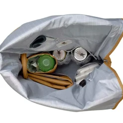 Sac à dos à langer en polyester recyclé Green label Rolltop curry