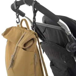 Sac à dos à langer en polyester recyclé Green label Rolltop curry