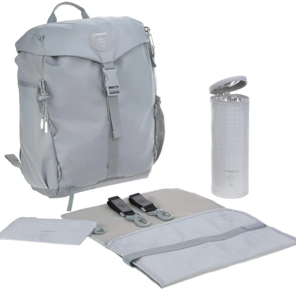 Sac à dos à langer en polyester recyclé gris Outdoor Green Label