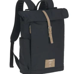 Sac à dos à langer en polyester recyclé Rolltop bleu nuit