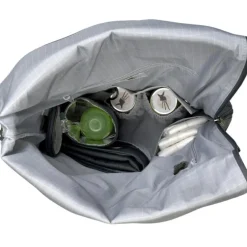 Sac à dos à langer en polyester recyclé Rolltop bleu nuit