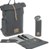 Sac à dos à langer en polyester recyclé Rolltop anthracite