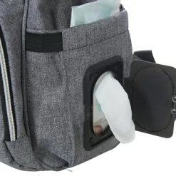 Sac à dos à langer gris