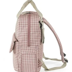 Sac à dos à langer I love Vichy rose