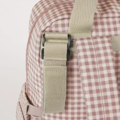 Sac à dos à langer I love Vichy rose