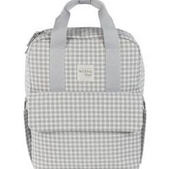 Sac à dos à langer I love vichy gris