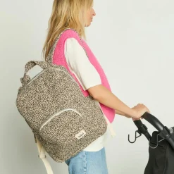 Sac à dos à langer Léopard beige