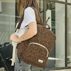 Sac à dos à langer Léopard noir