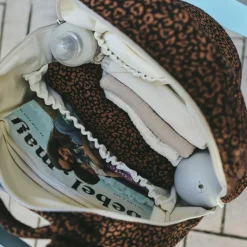 Sac à dos à langer Léopard noir