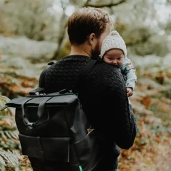 Sac à dos à langer Quinn Eco noir