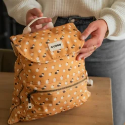 Sac à dos à langer évolutif Chien Terracotta