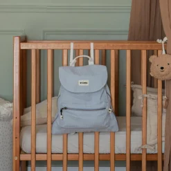 Sac à dos à langer évolutif nid d'abeille Bleu-Gris