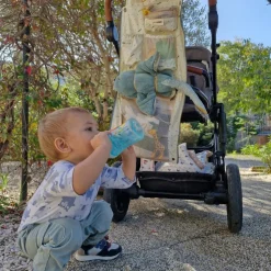 Sac à dos à langer évolutif Panda Bleu-Vert