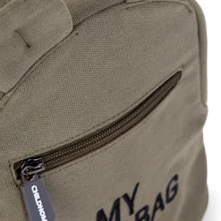 Sac à dos bébé My first bag toile kaki (24 cm)