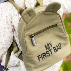 Sac à dos bébé My first bag toile kaki (24 cm)