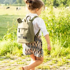 Sac à dos bébé My first bag toile kaki (24 cm)