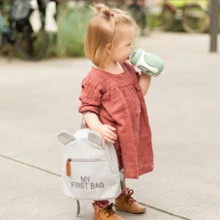 Sac à dos bébé My first bag canvas gris (24 cm)