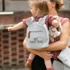 Sac à dos bébé My first bag canvas gris (24 cm)