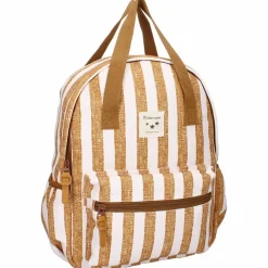Sac à dos enfant à anses Rayures caramel