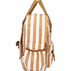Sac à dos enfant à anses Rayures caramel