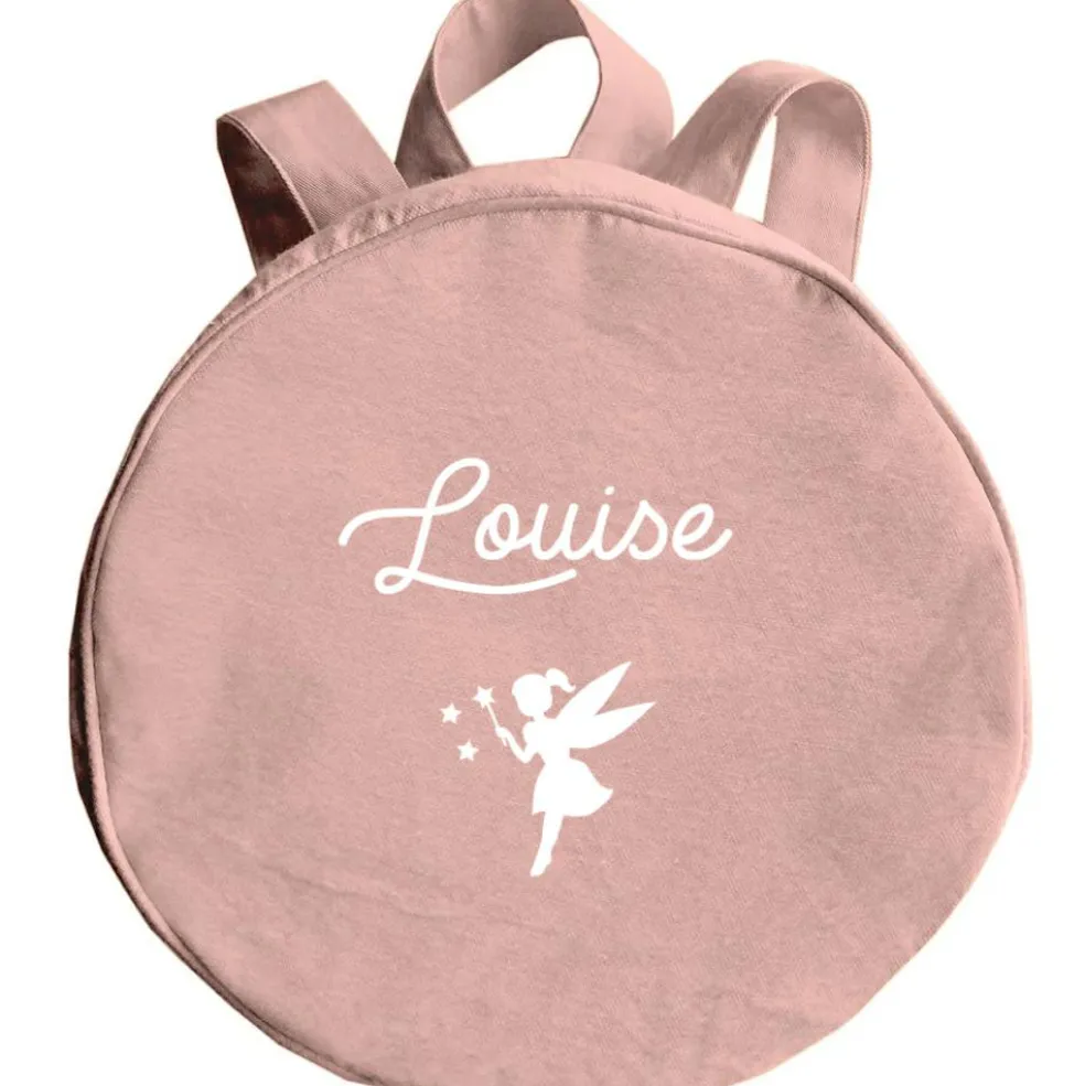 Sac à dos enfant rose poudré (personnalisable)