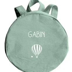 Sac à dos enfant vert amande (personnalisable)