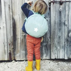 Sac à dos enfant vert amande (personnalisable)