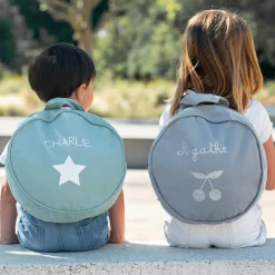 Sac à dos enfant vert amande (personnalisable)