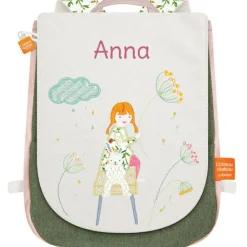 Sac à dos La fille et le lapin (personnalisable)