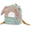 Sac à dos lapin sauge Trois petits lapins (personnalisable)